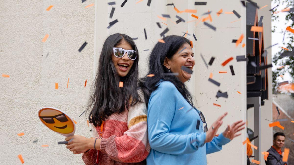 Incoming student celebrates her acceptance at Pacific